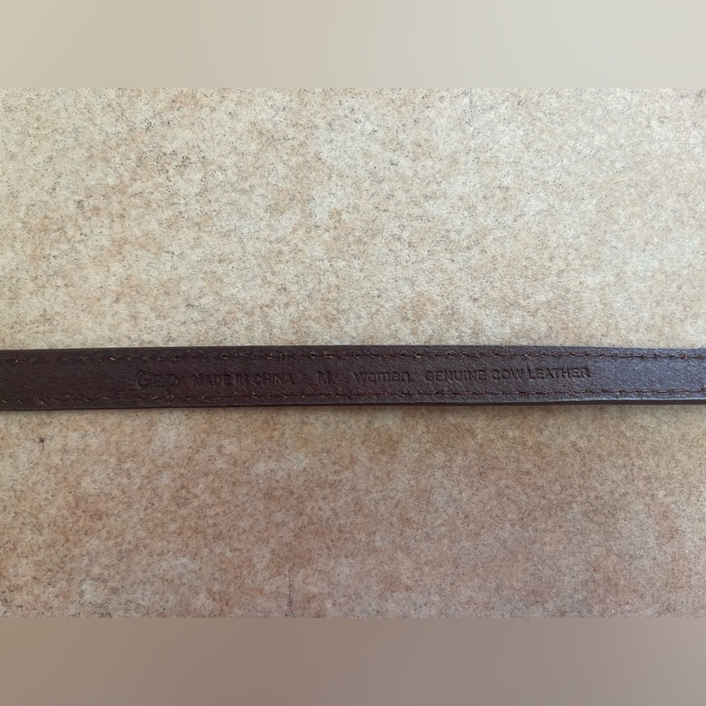 Genuine leather zipper detail belt - Picture 4 of 4